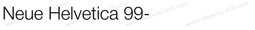 Neue Helvetica 99字体转换